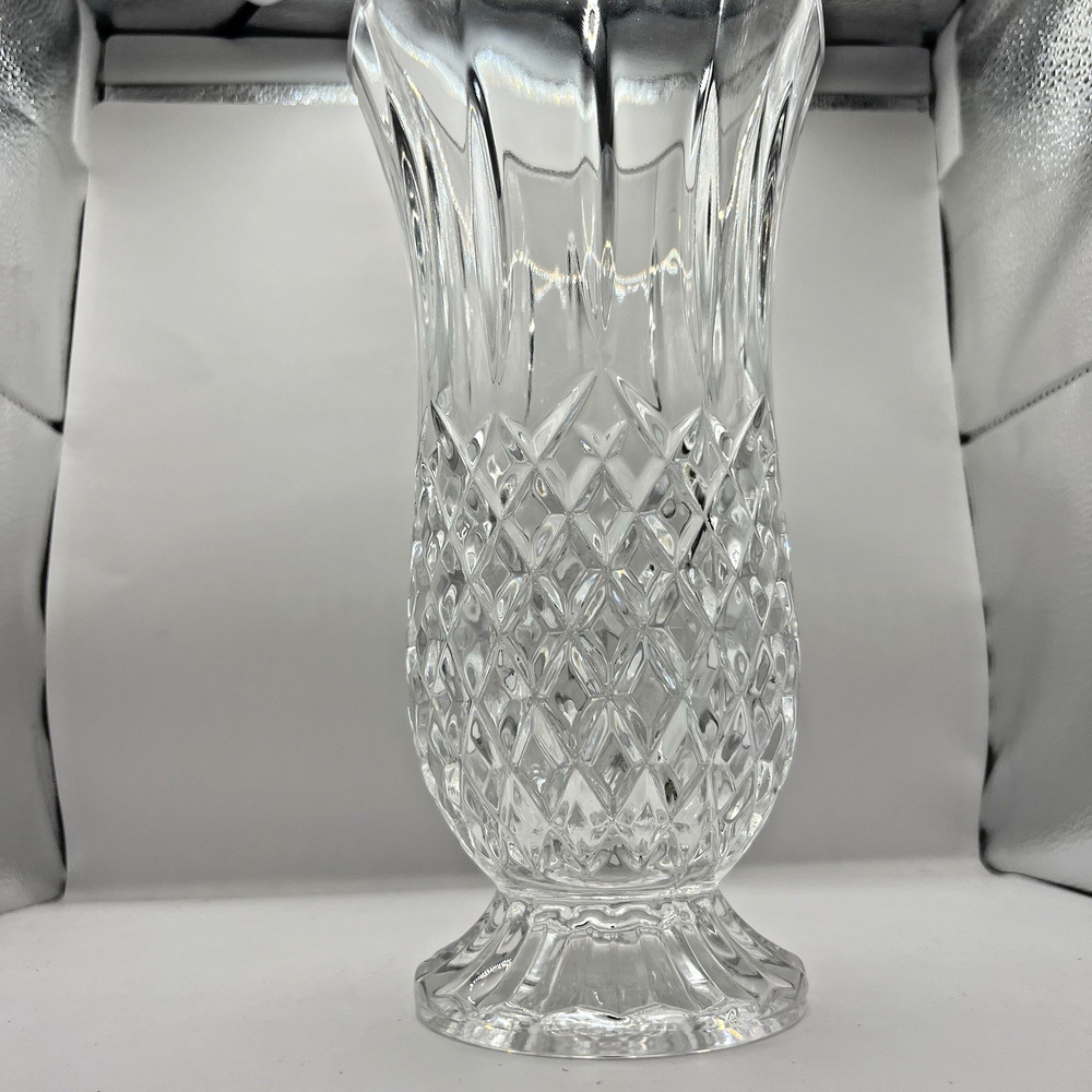 ROYAL Crystal Rock Opera Collection 24% Lead Crystal Footed Vase Italian 10"